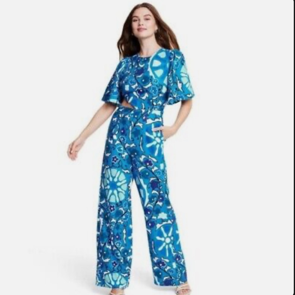 RHODE X TARGET Zinnia Floral Cut Out Jumpsuit - Size Medium - NWT
